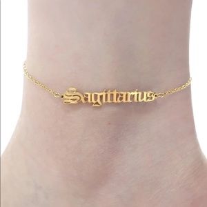Zodiac name anklets